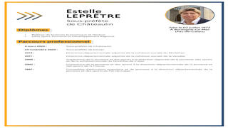 Notice biographique de madame Estelle Leprêtre, sous-préfète de Châteaulin