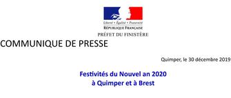 Festivités du Nouvel an 2020 à Quimper et à Brest