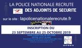 Recrutement d'adjoints de sécurité de la Police Nationale